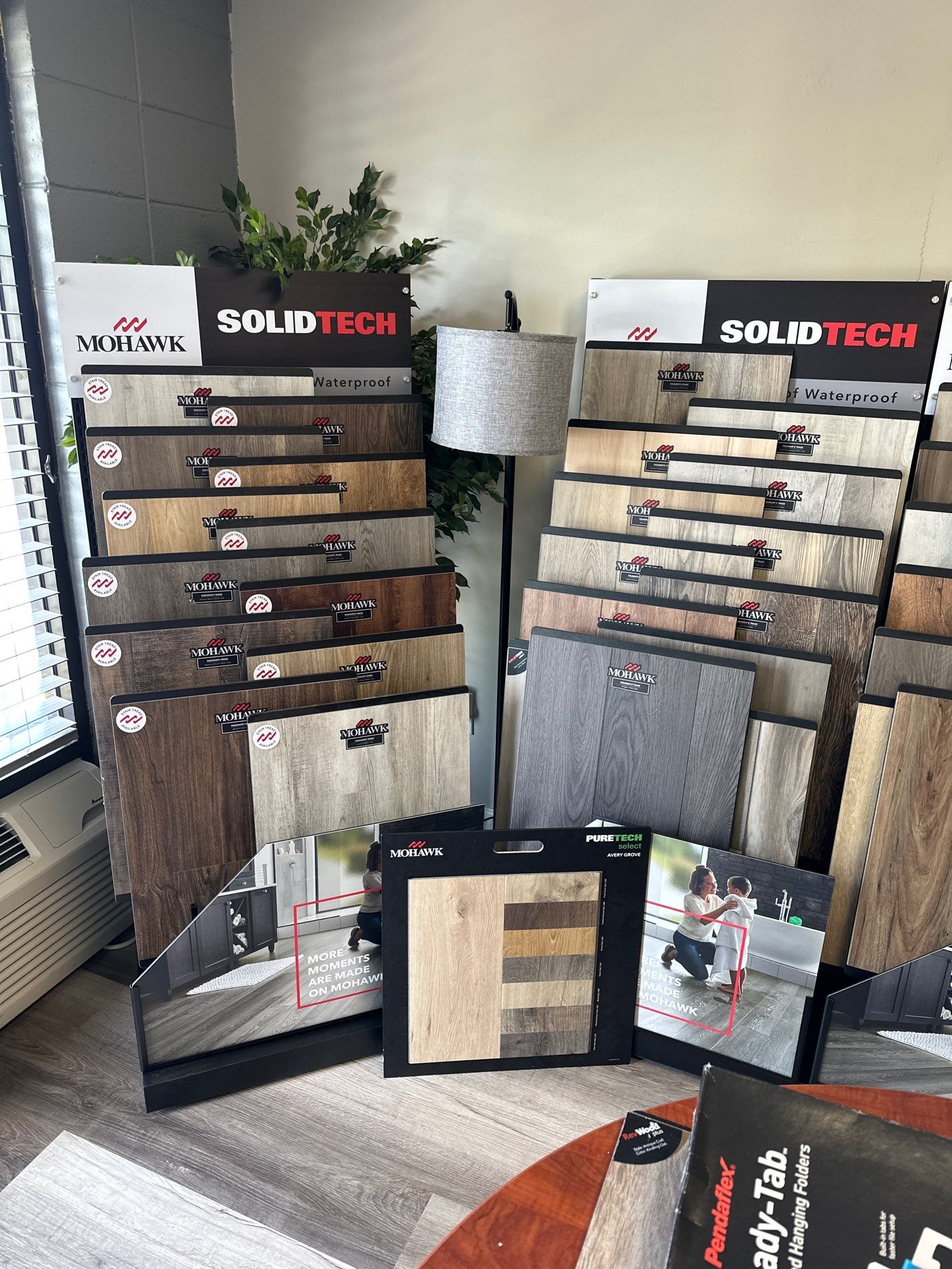 Mohawk SolidTech waterproof LVP display wall
